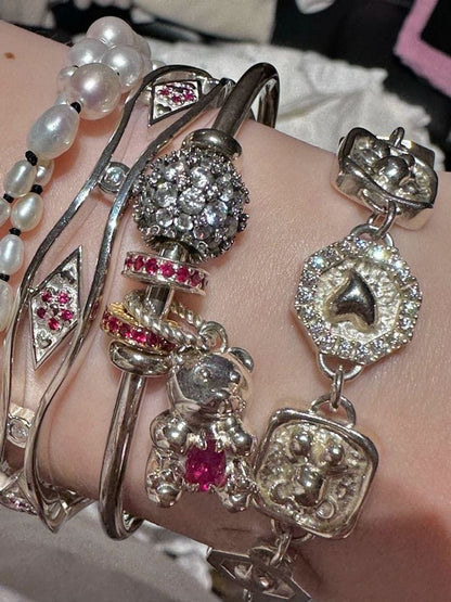 Luma Ruby Bear Charm Necklace