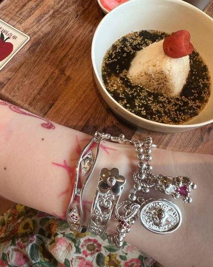 Luma Ruby Bear Charm Necklace