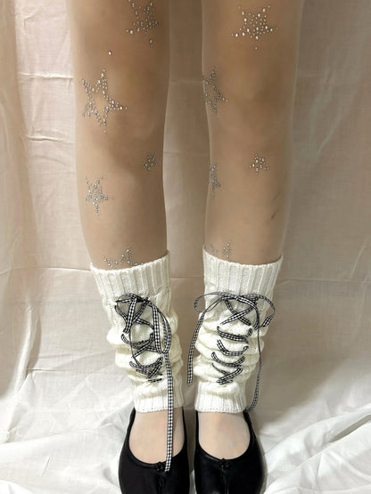 Estelle Star Rhinestone Sheer Tights