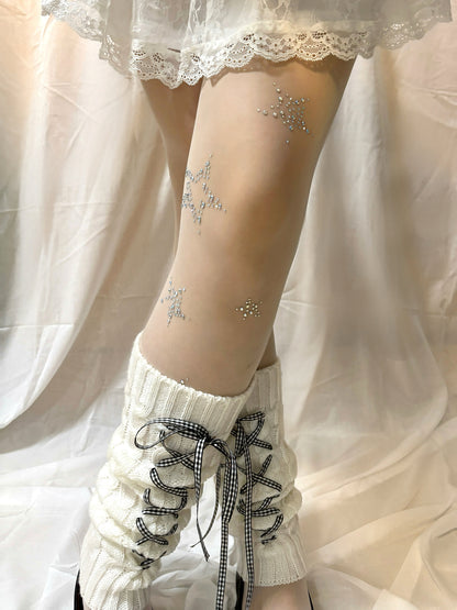 Estelle Star Rhinestone Sheer Tights