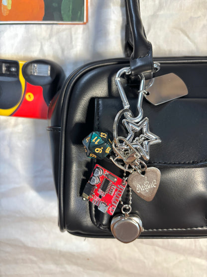 Pixel Circuit Bag Charm