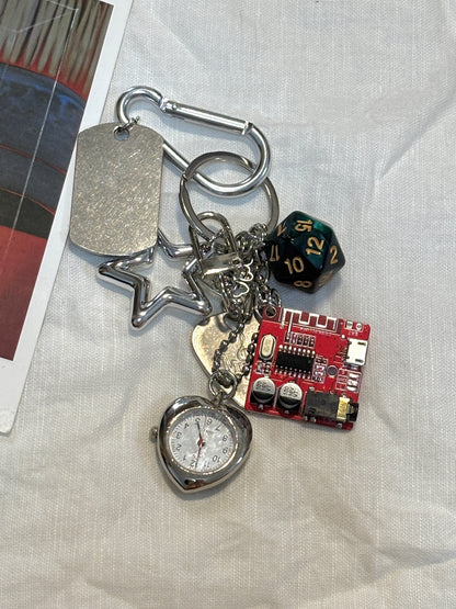 Pixel Circuit Bag Charm