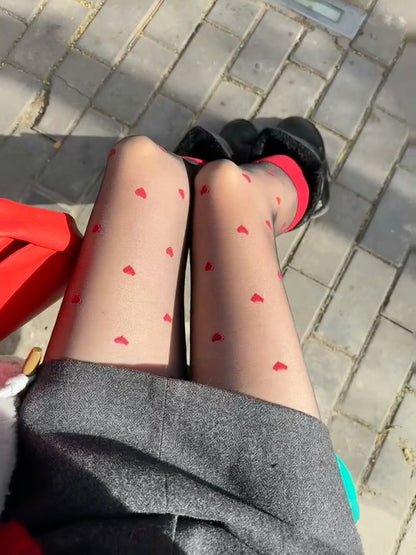 Scarlett Heart Veil Tights