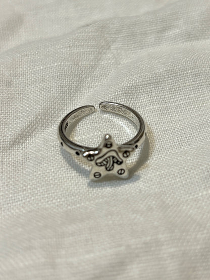 Serein Meteor Heart Star Ring Set