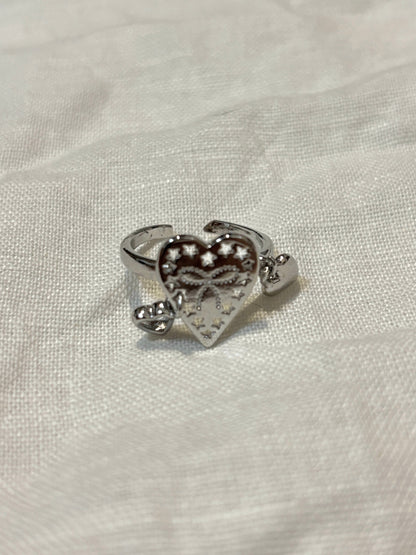 Serein Meteor Heart Star Ring Set