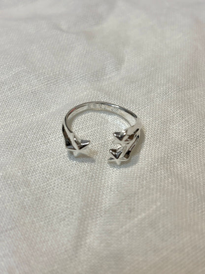 Serein Meteor Heart Star Ring Set