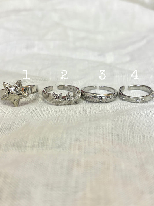 Lyra Star Ring Set