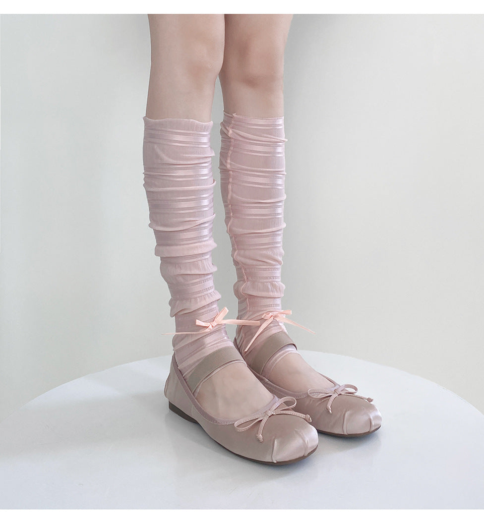 Cassandra Silky Bow Legwarmers