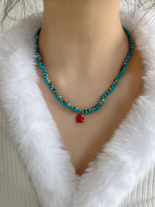 Oliva Stone Heart Necklace