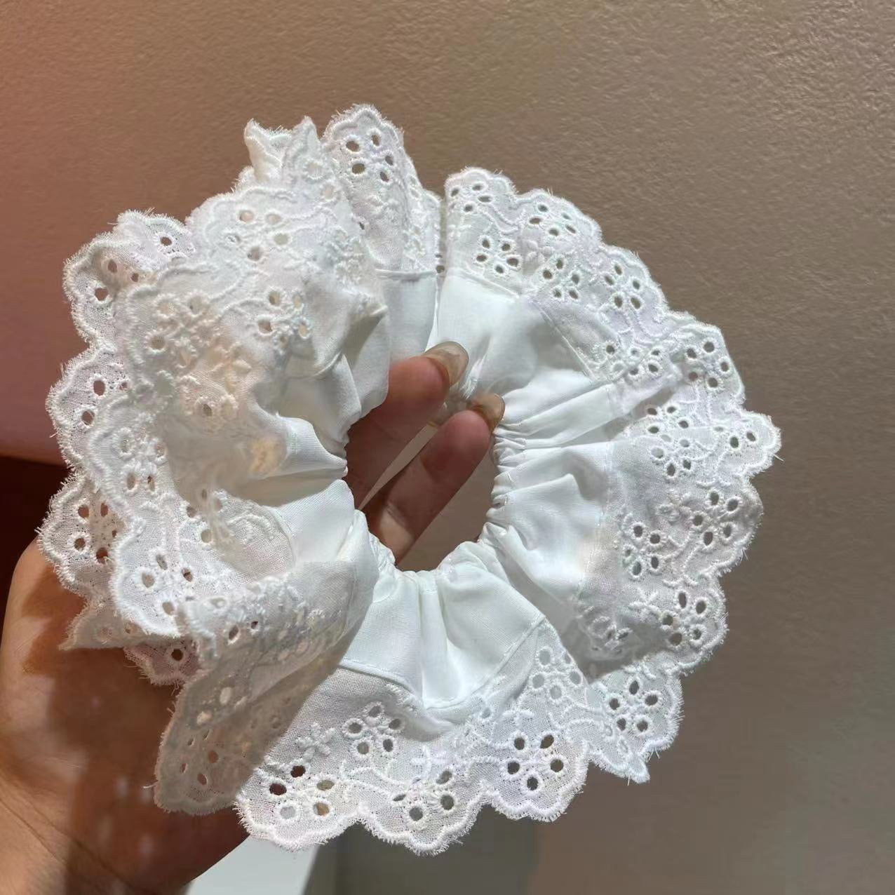 Elise Romantic Lace Hair Scrunchie