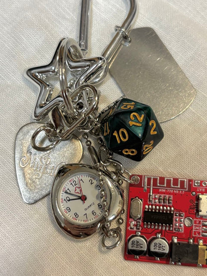 Pixel Circuit Bag Charm